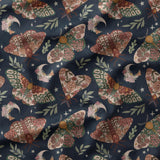 Floral Moths - Organic Cotton/Spandex Euro Knit Jersey