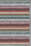 Neutral Pastel Stripes - Dark - Organic Cotton/Spandex Euro Knit Jersey