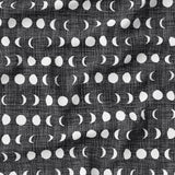 Moon Phases - Black - Organic Cotton/Spandex Euro Knit Jersey