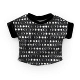 Moon Phases - Black - Organic Cotton/Spandex Euro Knit Jersey