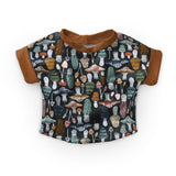 Neutral Mushrooms - Organic Cotton/Spandex Euro Knit Jersey