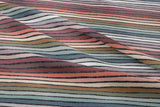 Neutral Pastel Stripes - Dark - Organic Cotton/Spandex Euro Knit Jersey