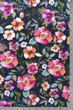 Victorian Rose - Dark - Organic Cotton/Spandex Euro Knit Jersey